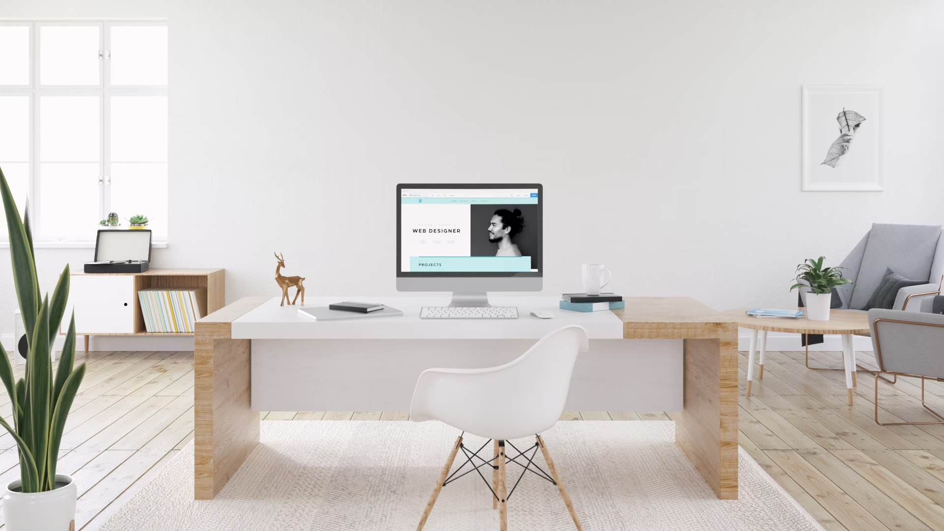 Minimal home office design with sleek desk and chair